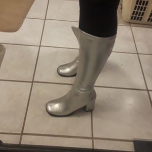 Silver GoGo Boots